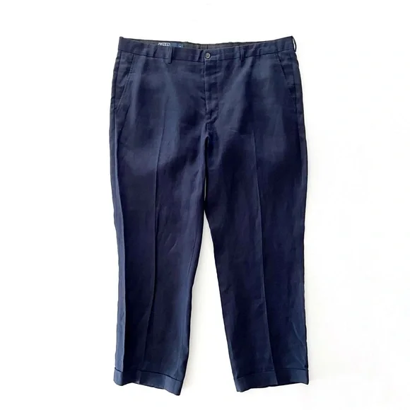 パンツ 90s POLO by Ralph Lauren linen slacks Ralph Lauren Vintage 1990s Classic Linen Pants - 8 - Pristine